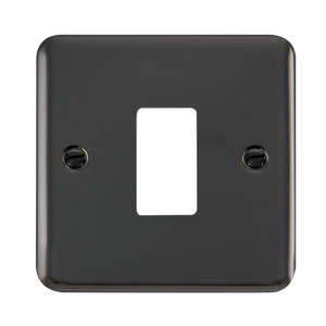 Click® Scolmore GridPro® DPBN20401 1 Gang GridPro® Frontplate - Black Nickel Black Nickel  Insert