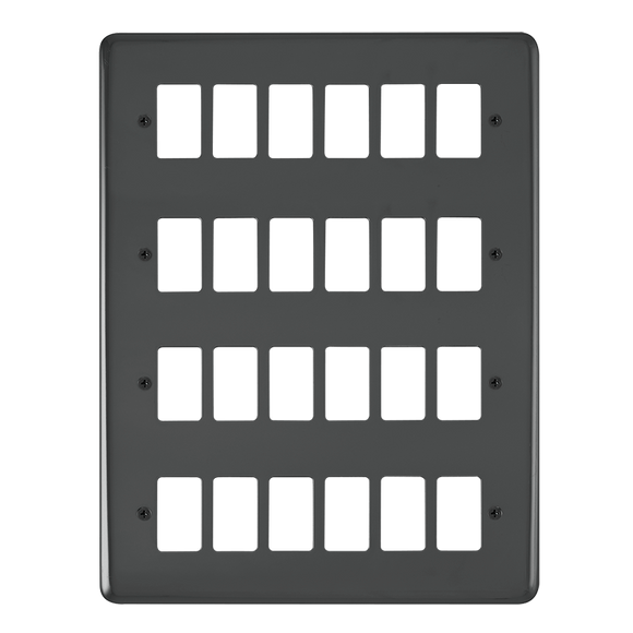 Click® Scolmore GridPro® DPBN20524 24 Gang GridPro® Frontplate - Black Nickel Black Nickel  Insert