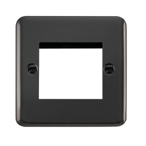 Click® Scolmore Deco Plus® DPBN311 1 Gang New Media™ Unfurnished Plate - 2 Apertures Black Nickel  Insert