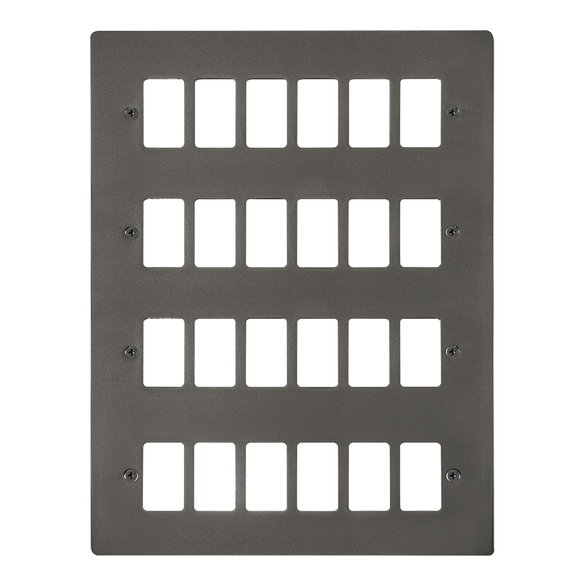 Click® Scolmore GridPro® FPBN20524 24 Gang GridPro® Frontplate - Black Nickel Black Nickel  Insert