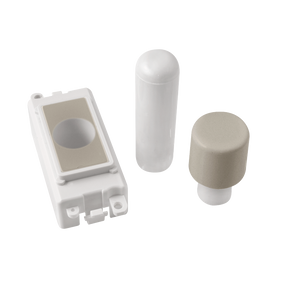 Click® Scolmore GridPro® GM050PWPN 1 Module Dimmer Mounting Kit - White - Pearl Nickel Pearl Nickel Polar White Insert