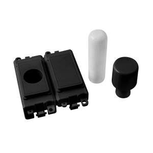 Click® Scolmore GridPro® GM150BK 2 Module Dimmer Mounting Kit - Black  Black Black Insert