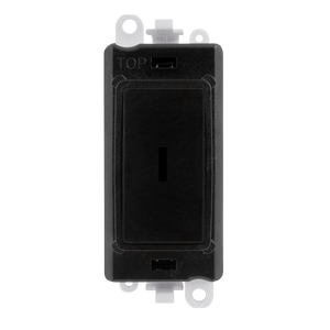 Click® Scolmore GridPro® GM2003BK 20AX 2 Way Keyswitch Module - Black  Black Black Insert