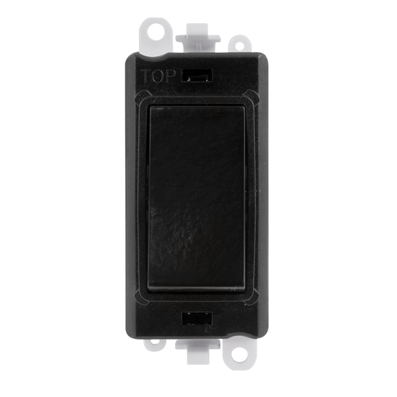 Click® Scolmore GridPro® GM2004BK 20AX 2 Way Retractive Switch Module - Black  Black Black Insert