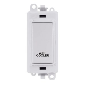 Click® Scolmore GridPro® GM2018PW-WC 20AX Double Pole Switch Module - White - Wine Cooler Polar White Polar White Insert