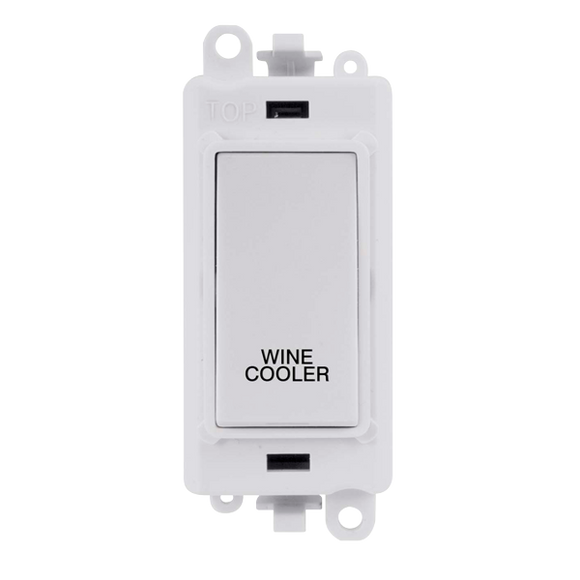 Click® Scolmore GridPro® GM2018PW-WC 20AX Double Pole Switch Module - White - Wine Cooler Polar White Polar White Insert