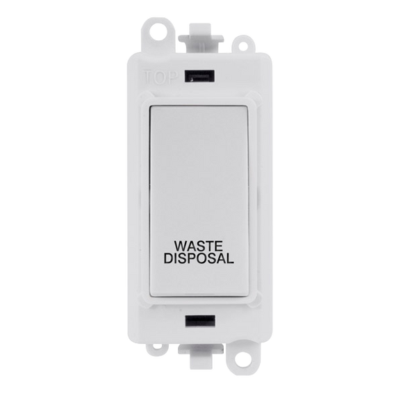 Click® Scolmore GridPro® GM2018PW-WD 20AX Double Pole Switch Module - White - Waste Disposal Polar White Polar White Insert