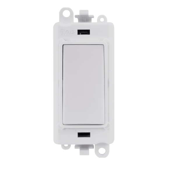 Click® Scolmore GridPro® GM2028PW 20AX Intermediate Switch Module - White  Polar White Polar White Insert