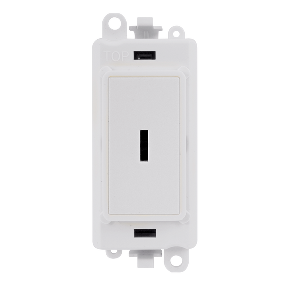 Click® Scolmore GridPro® GM2029PW 20AX Intermediate Keyswitch Module - White  Polar White Polar White Insert