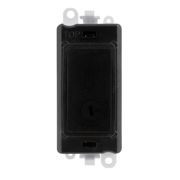 Click® Scolmore GridPro® GM2047-LBK 13A Fused Lockable Module - Black  Black Black Insert