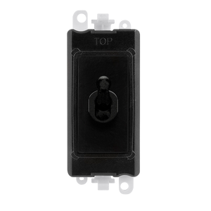 Click® Scolmore GridPro® GM209002BK 20AX 2 Way Toggle Switch Module - Black Black Black Insert