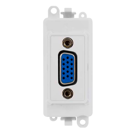 Click® Scolmore GridPro® GM2305PW VGA Module - White  Polar White  Insert