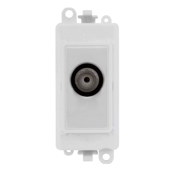 Click® Scolmore GridPro® GM2405PW Satellite Module - White  Polar White  Insert