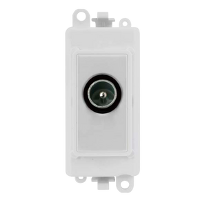 Click® Scolmore GridPro® GM2415PW Non-isolated Male Coaxial Module - White  Polar White  Insert