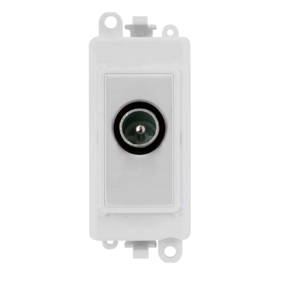 Click® Scolmore GridPro® GM2415PW Non-isolated Male Coaxial Module - White  Polar White  Insert