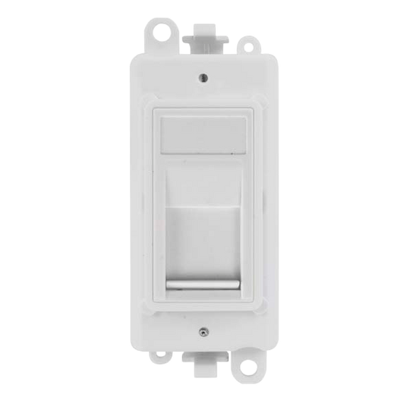 Click® Scolmore GridPro® GM2470PW RJ11 Module -White  Polar White  Insert