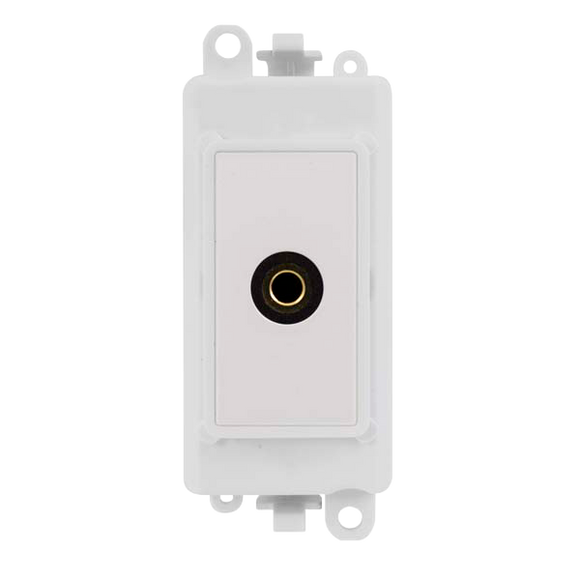 Click® Scolmore GridPro® GM2496PW 3.5mm Audio Jack Module - White  Polar White  Insert