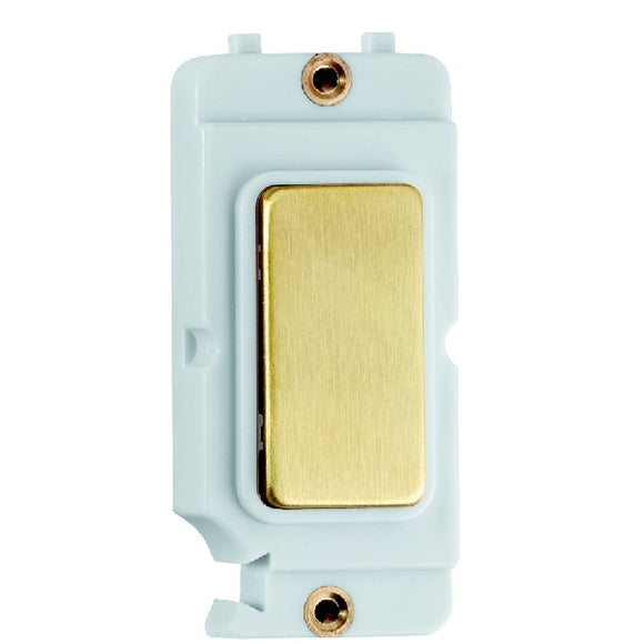 Hamilton IBMODSB-W Grid-IT Blank Module Satin Brass/White Insert