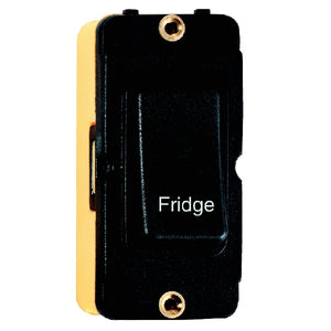 Hamilton IDPFGBL-B Grid-IT 20AX Double Pole Rocker Module Fridge Black/Black Insert