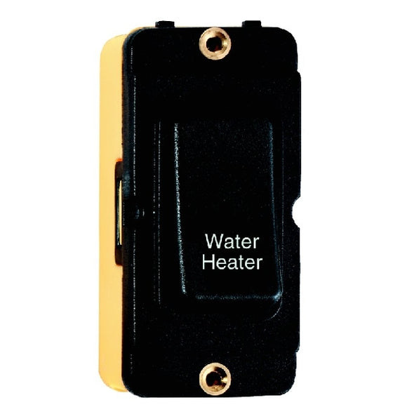 Hamilton IDPWTBL-B Grid-IT 20AX Double Pole Rocker Module Water Heater Black/Black Insert