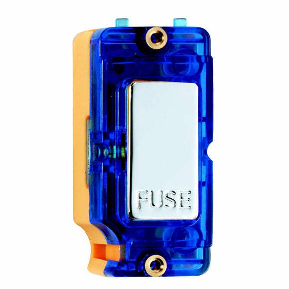 Hamilton IFNBC-B Grid-IT 13A Fuse and Neon Halo Module Bright Chrome/Blue Insert