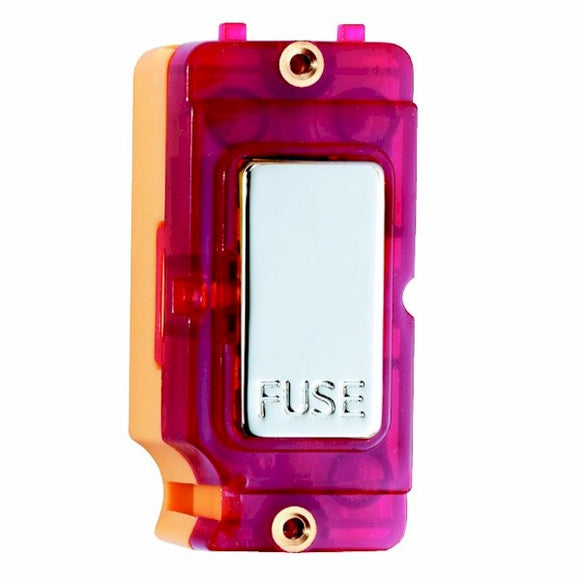 Hamilton IFNBC-R Grid-IT 13A Fuse and Neon Halo Module Bright Chrome/Red Insert