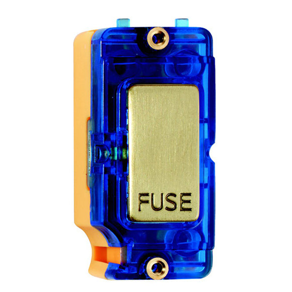 Hamilton IFNSB-B Grid-IT 13A Fuse and Neon Halo Module Satin Brass/Blue Insert