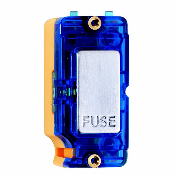 Hamilton IFNSS-B Grid-IT 13A Fuse and Neon Halo Module Satin Steel/Blue Insert