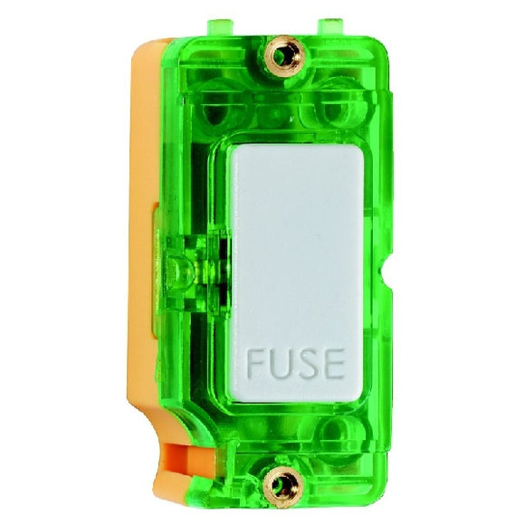Hamilton IFNWH-G Grid-IT 13A Fuse and Neon Halo Module White/Green Insert