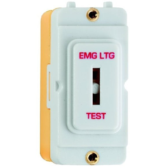 Hamilton IKELW Grid-IT 20AX 2 Way Key switch EMG LTG TEST Module White Insert