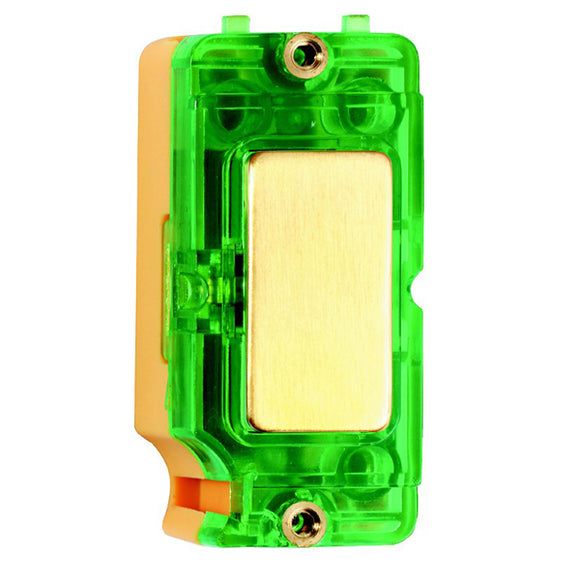 Hamilton INSB-G Grid-IT Neon Halo Module Satin Brass/Green Insert