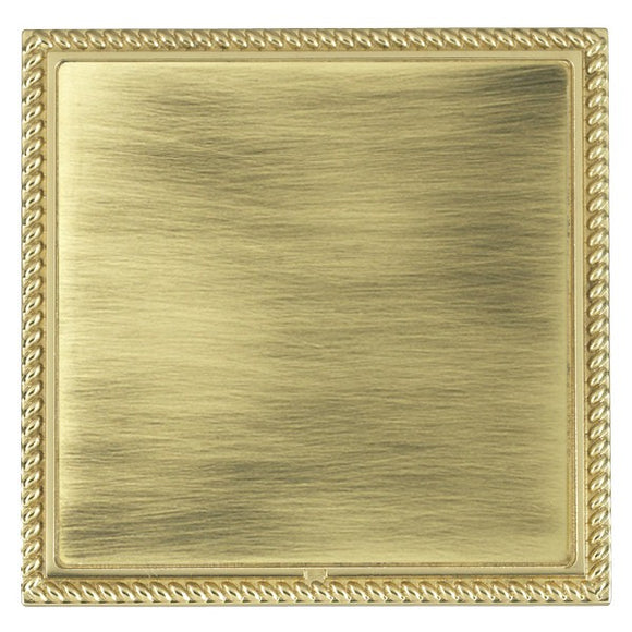 Hamilton LGXBPSPB-AB Linea-Georgian CFX Polished Brass Frame/Antique Brass Front Single Blank Plate Insert