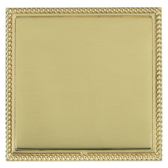 Hamilton LGXBPSPB-PB Linea-Georgian CFX Polished Brass Frame/Polished Brass Front Single Blank Plate Insert