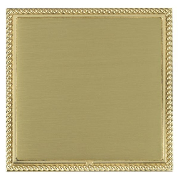 Hamilton LGXBPSPB-SB Linea-Georgian CFX Polished Brass Frame/Satin Brass Front Single Blank Plate Insert