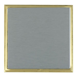 Hamilton LSXBPSSB-SS Linea-Scala CFX Satin Brass Frame/Satin Steel Front Single Blank Plate Insert