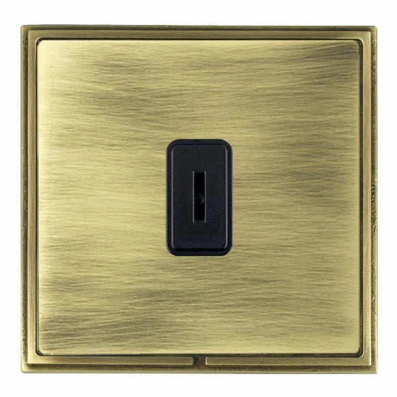 Hamilton LSXK21AB-ABB Linea-Scala CFX Antique Brass Frame/Antique Brass Front 1 gang 20AX 2 Way Key Switch Black Insert