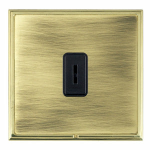 Hamilton LSXK21PB-ABB Linea-Scala CFX Polished Brass Frame/Antique Brass Front 1 gang 20AX 2 Way Key Switch Black Insert