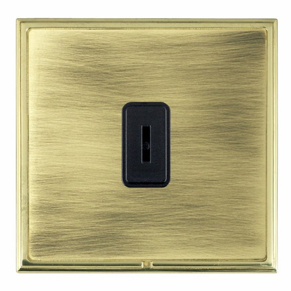 Hamilton LSXK21PB-ABB Linea-Scala CFX Polished Brass Frame/Antique Brass Front 1 gang 20AX 2 Way Key Switch Black Insert