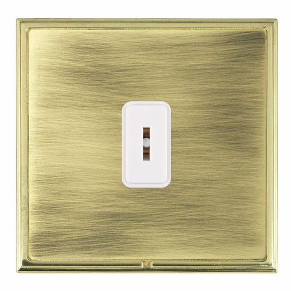 Hamilton LSXK21PB-ABW Linea-Scala CFX Polished Brass Frame/Antique Brass Front 1 gang 20AX 2 Way Key Switch White Insert