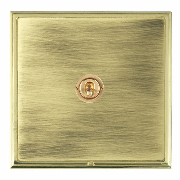 Hamilton LSXT21PB-AB Linea-Scala CFX Polished Brass Frame/Antique Brass Front 1 gang 20AX 2 Way Toggle Polished Brass Insert