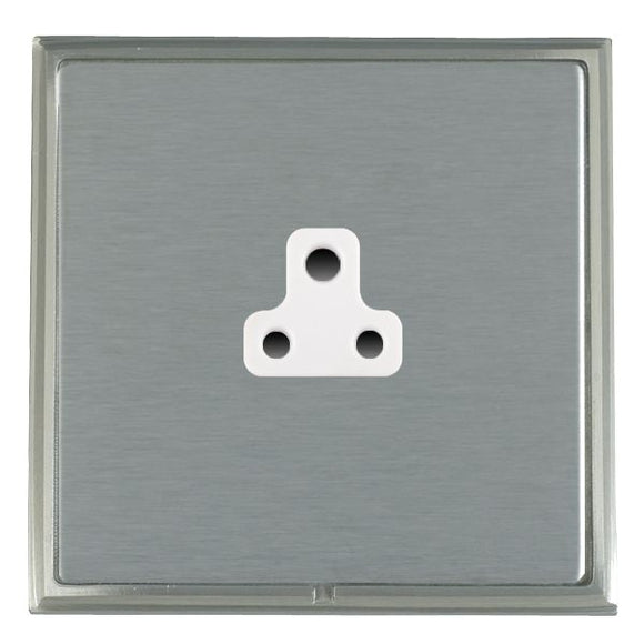 Hamilton LSXUS2SN-SSW Linea-Scala CFX Satin Nickel Frame/Satin Steel Front 1 gang 2A Unswitched Socket White Insert