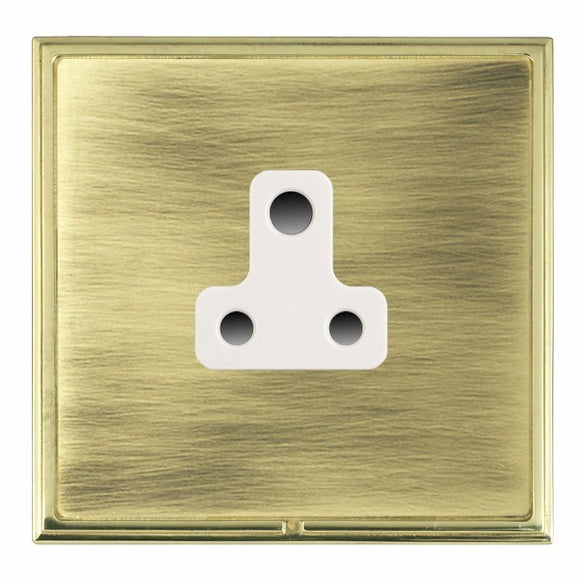 Hamilton LSXUS5PB-ABW Linea-Scala CFX Polished Brass Frame/Antique Brass Front 1 gang 5A Unswitched Socket White Insert