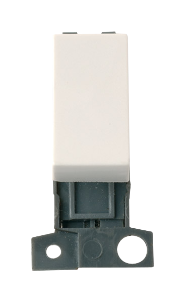 Click® Scolmore MiniGrid® MD001PW 1 Way Switch Module - Polar™ White Polar White  Insert