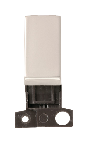 Click® Scolmore MiniGrid® MD002PN Ingot 2 Way Switch Module - Pearl Nickel Pearl Nickel  Insert