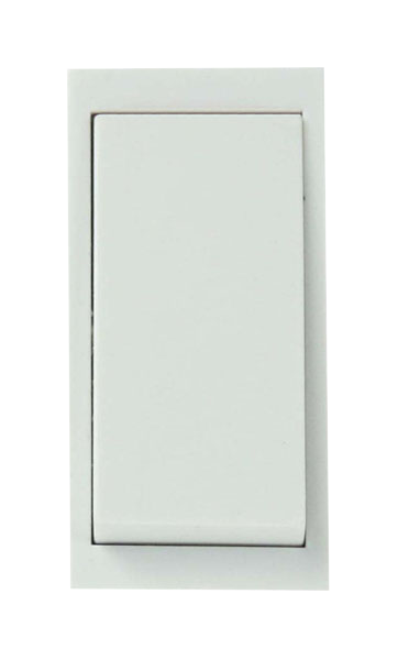 Click® Scolmore New Media™ MM002WH 10AX 2 Way Switch Module - White  Polar White  Insert