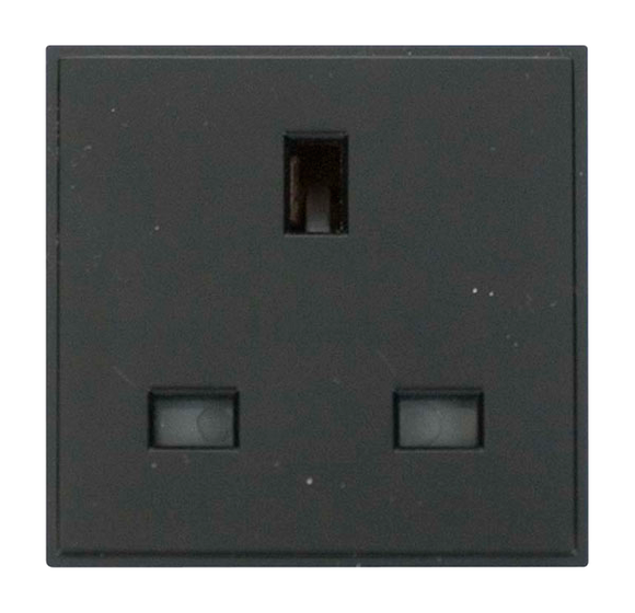 Click® Scolmore New Media™ MM010BK 13A UK Socket Module - Black Black  Insert