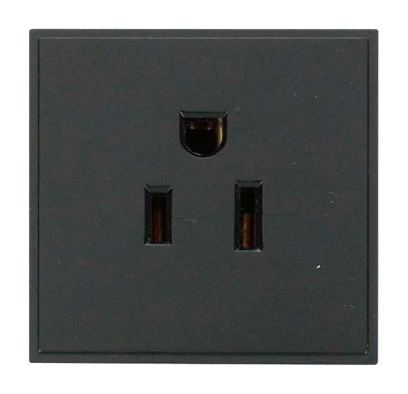 Click® Scolmore New Media™ MM030BK 16A 110V US Socket Module - Black Black  Insert