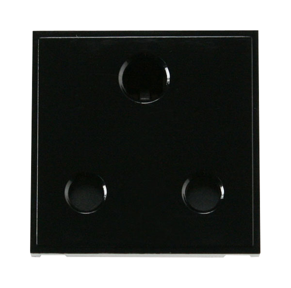 Click® Scolmore New Media™ MM033BK 15A Round Pin Socket Module - Black Black  Insert