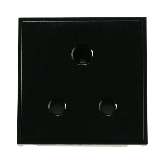 Click® Scolmore New Media™ MM038BK 5A Round Pin Socket Module - Black Black  Insert