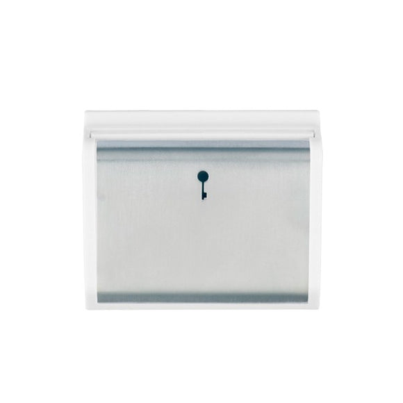 Hamilton MOD-C11SC-W EuroFix 50X50mm Module 10A(6AX) Card Switch On/Off with Blue LED Locator Satin Chrome/White Insert